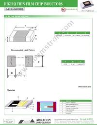 ATFC-0402HQ-4N7B-T Datasheet Page 2