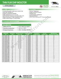 ATFC-0603-R10-GT Datasheet Cover