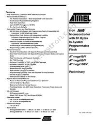 ATMEGA168-20MI Datasheet Cover