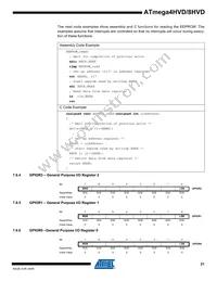 ATMEGA4HVD-4MX Datasheet Page 21