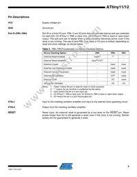 ATTINY11-6SU Datasheet Page 5