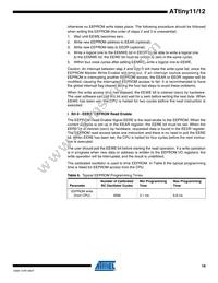 ATTINY11-6SU Datasheet Page 19