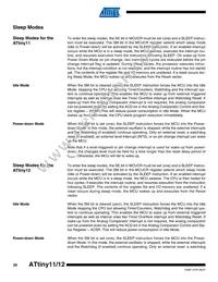 ATTINY11-6SU Datasheet Page 20