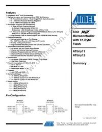 ATTINY12V-1SI Datasheet Cover