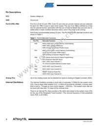 ATTINY15L-1SU Datasheet Page 4