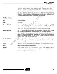 ATTINY28V-1MI Datasheet Page 3