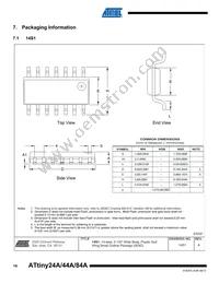 ATTINY84A-CCUR Datasheet Page 14