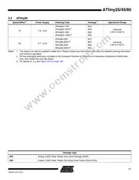 ATTINY85V-10SI Datasheet Page 11