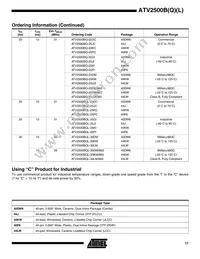 ATV2500BQL-25PI Datasheet Page 17