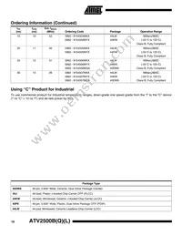 ATV2500BQL-25PI Datasheet Page 18