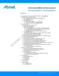 ATXMEGA128A1U-CNR Datasheet Cover