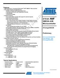 ATXMEGA256A3B-AUR Datasheet Cover