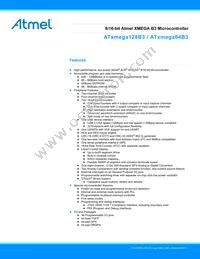 ATXMEGA64B3-MNR Datasheet Cover