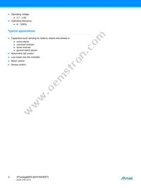 ATXMEGA64D3-15AT1 Datasheet Page 2