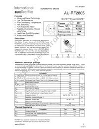 AUIRF2805 Datasheet Cover