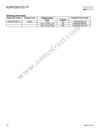 AUIRF2907ZS7PTL Datasheet Page 12