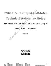 AV60A-048L-050D033N Datasheet Cover