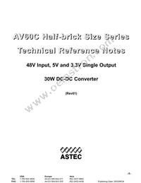 AV60C-048L-033F06-8 Datasheet Cover