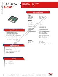 AV60C-048L-050F15 Datasheet Cover