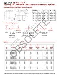 AVEK477M16G24T-F Datasheet Page 2