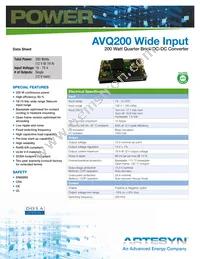AVQ200-36S12B-6L Datasheet Cover