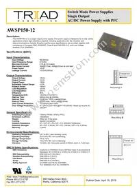 AWSP150-12 Datasheet Cover