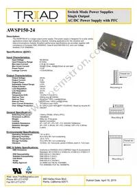 AWSP150-24 Datasheet Cover
