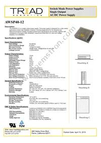 AWSP40-12 Datasheet Cover