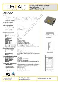 AWSP40-5 Datasheet Cover
