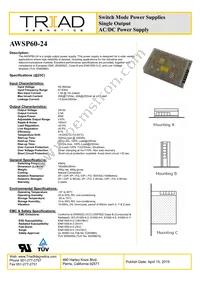 AWSP60-24 Datasheet Cover