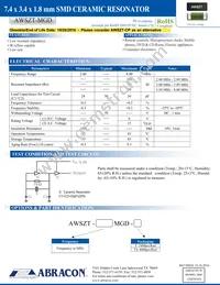 AWSZT-6.00MGD-T4 Datasheet Cover