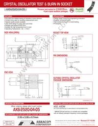 AXS-2520-04-05 Datasheet Cover