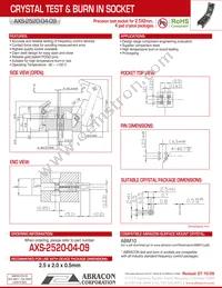 AXS-2520-04-09 Datasheet Cover