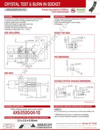 AXS-2520-04-10 Datasheet Cover