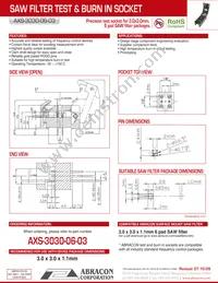 AXS-3030-06-03 Datasheet Cover
