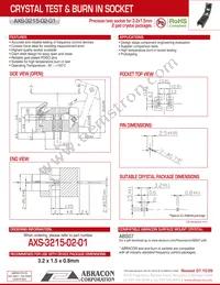 AXS-3215-02-01 Datasheet Cover