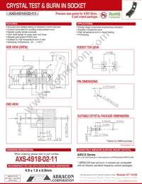 AXS-4918-02-11 Datasheet Cover