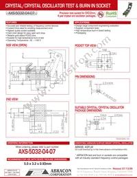 AXS-5032-04-07 Datasheet Cover