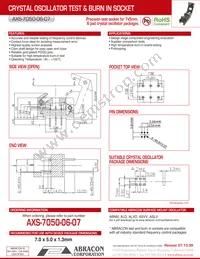 AXS-7050-06-07 Datasheet Cover