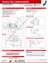 AXS-8045-02-04 Datasheet Cover