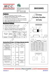 B0530WS-TP Datasheet Cover