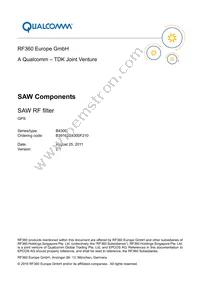 B39162B4300F210 Datasheet Cover