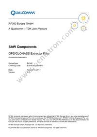 B39162B4340P810 Datasheet Cover