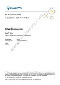 B39162B8828P810 Datasheet Cover