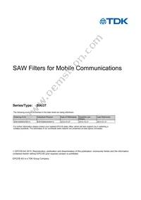 B39162B9037E910 Datasheet Cover