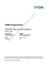 B39172B5085U410 Datasheet Page 3