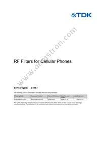 B39182B4167U510 Datasheet Cover