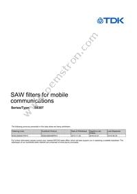 B39232B8307P810 Datasheet Cover