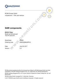 B39232B9628P810 Datasheet Cover