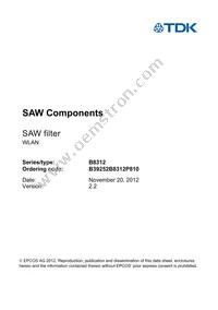 B39252B8312P810 Datasheet Cover